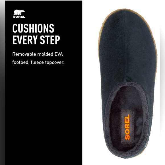 🖤Black Sorel Unisex-Youth Child Lanner Ridge Ii Slipper Size 3✨NEW in Box✨ - Picture 4 of 7